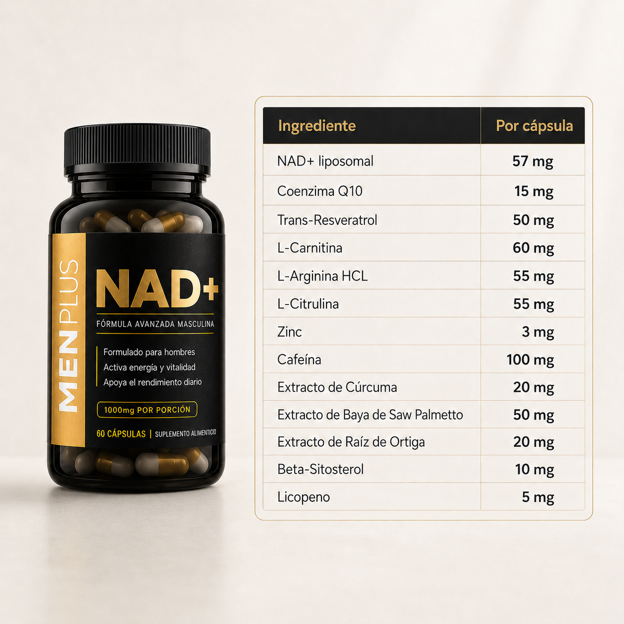 NAD+ Liposomal para Hombres